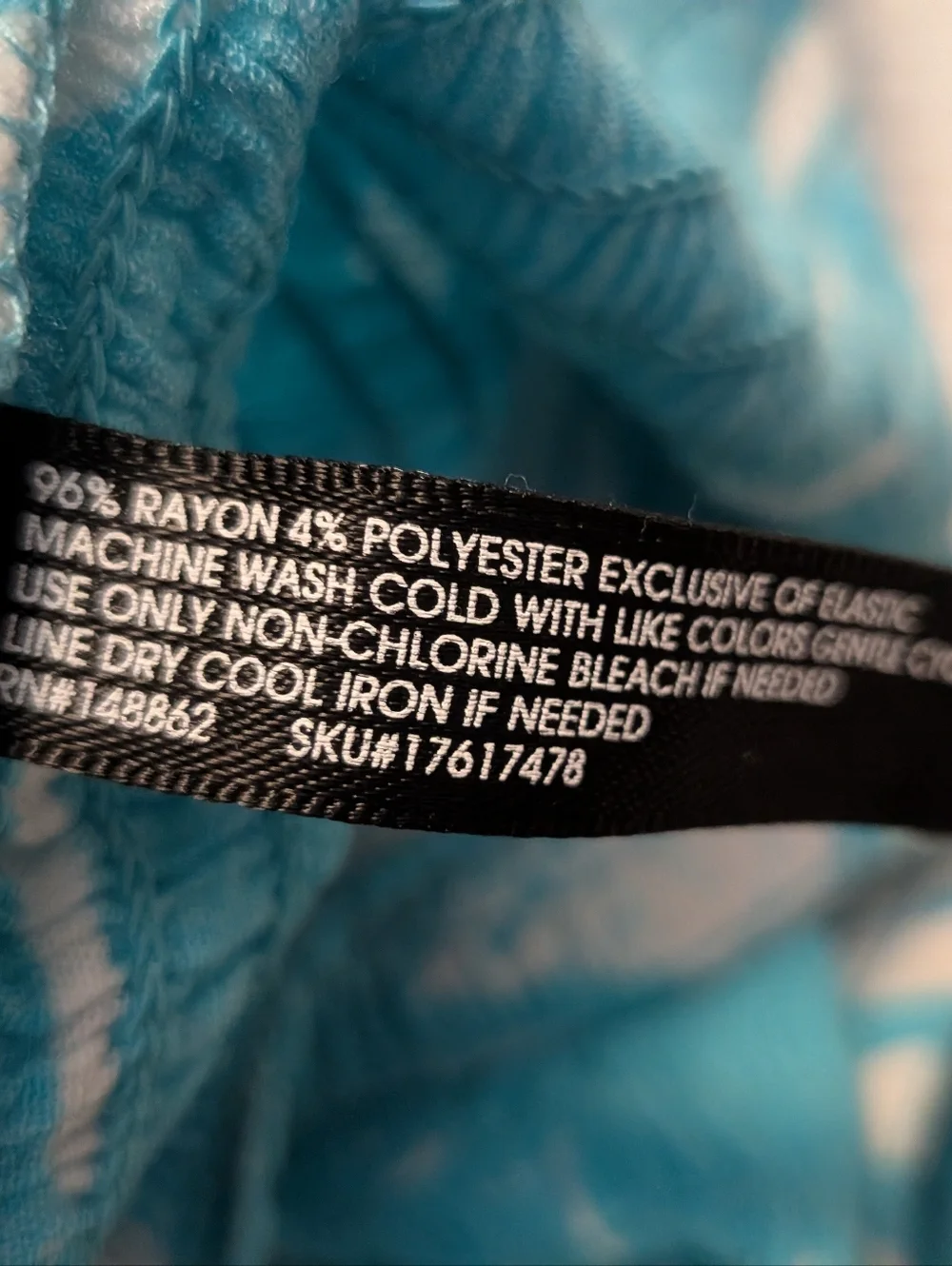 torrid Aqua and White Strapless Palm-Print Jumpsuit - Picture 5 of 9